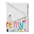 thumbnail image 2 of Saying Soft Flannel Fleece Throw Blanket, Heart Shaped Sunshine Words Stars Circle Sun Cloud Infant Design, Cozy Plush for Indoor and Outdoor Use, 60" x 80", Multicolor, by Ambesonne, 2 of 5