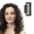 thumbnail image 5 of Unique Bargains 20 Pcs 9-Teeth Snap Wig Hair Clips for Hair Extension Black, 5 of 5
