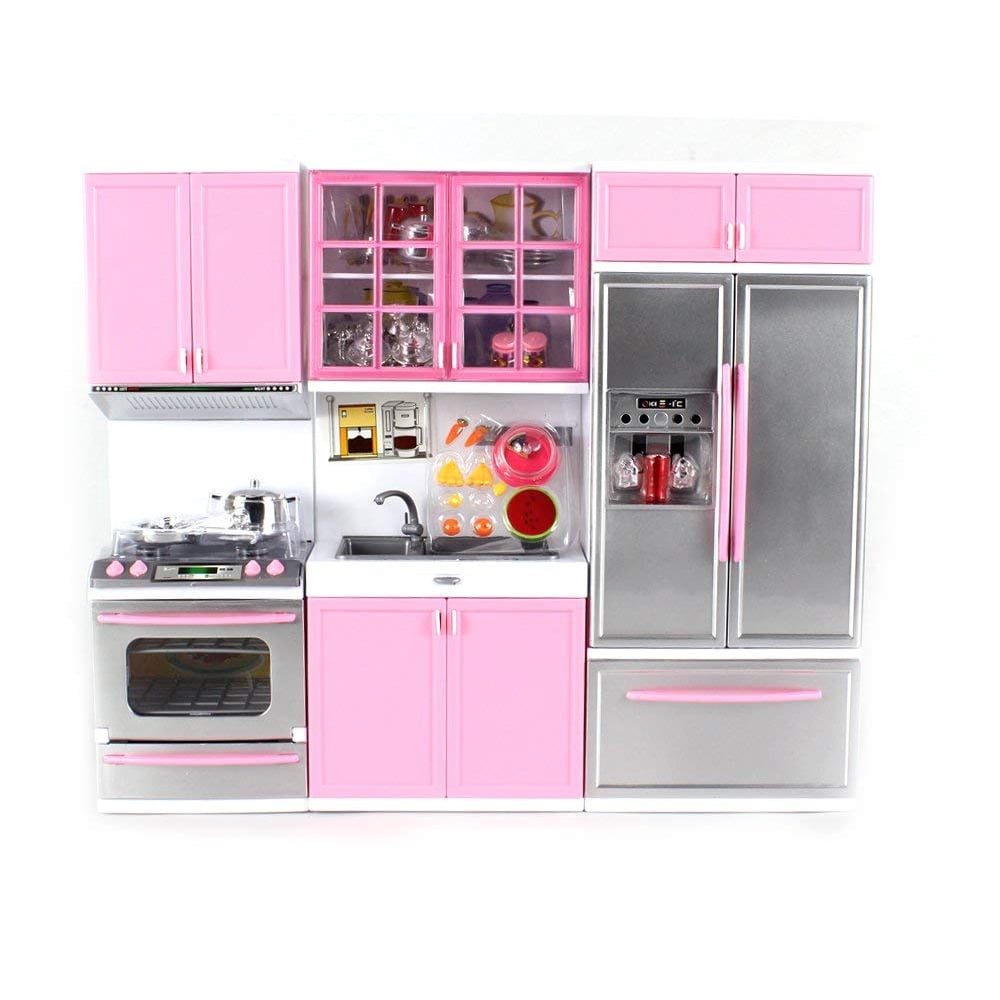 Modern Toy Kitchen Battery Operated Kitchen Playset, Perfect for