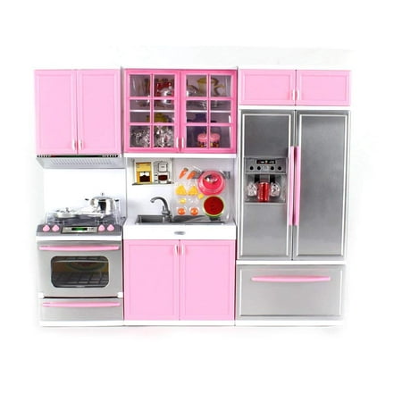 Modern Toy Kitchen - Battery Operated - Kitchen Playset, Perfect for Use with 11-12
