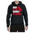thumbnail image 2 of Wild Bobby,Dad by Day Gamer by Night Funny Gaming Dad Gift, Father's Day, Unisex Graphic Hoodie Sweatshirt, Black, Small, 2 of 3