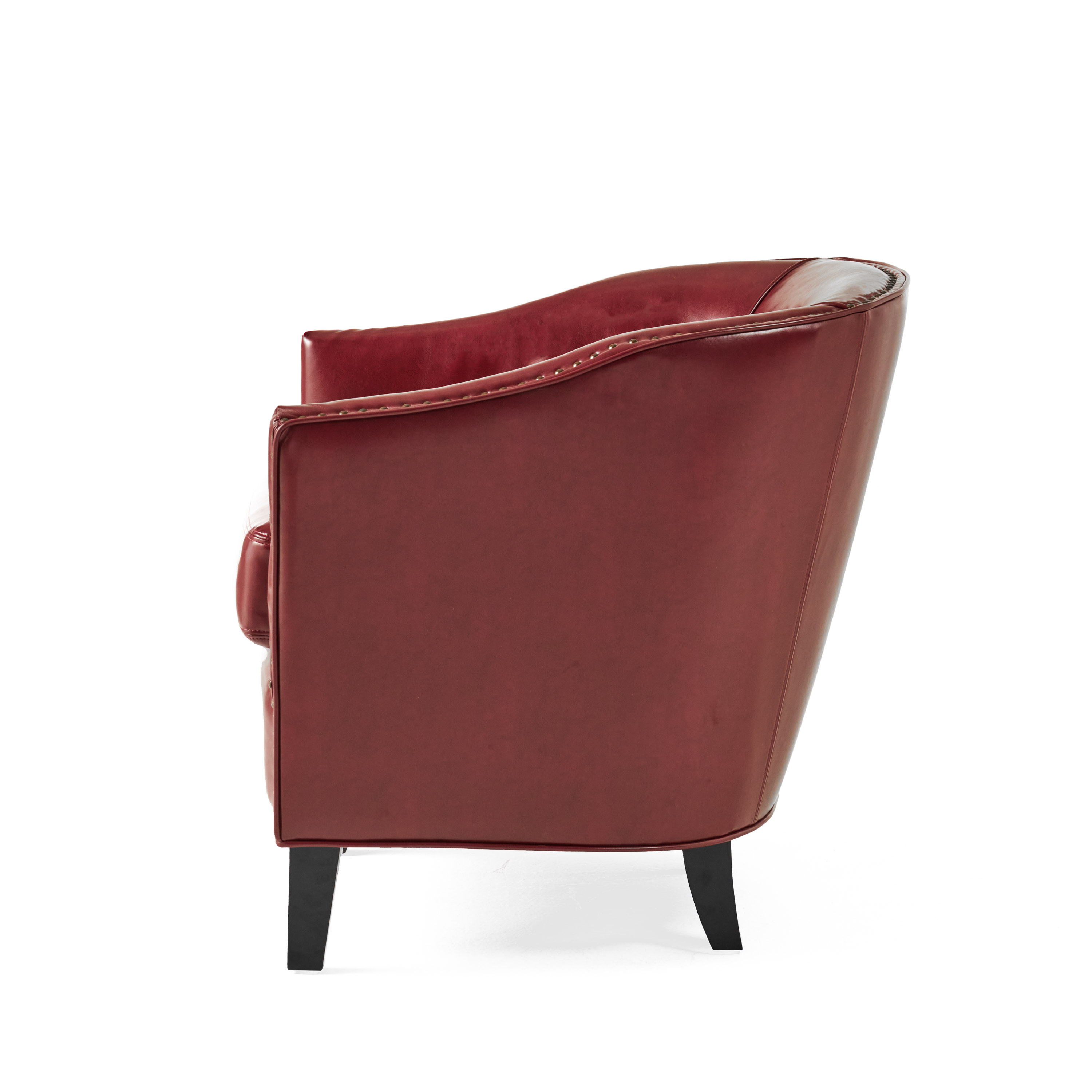 Noble House Houston Red Bonded Leather Club Chair