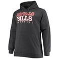 thumbnail image 2 of Men's Fanatics Heathered Charcoal Buffalo Bills Big & Tall Practice Pullover Hoodie, 2 of 3