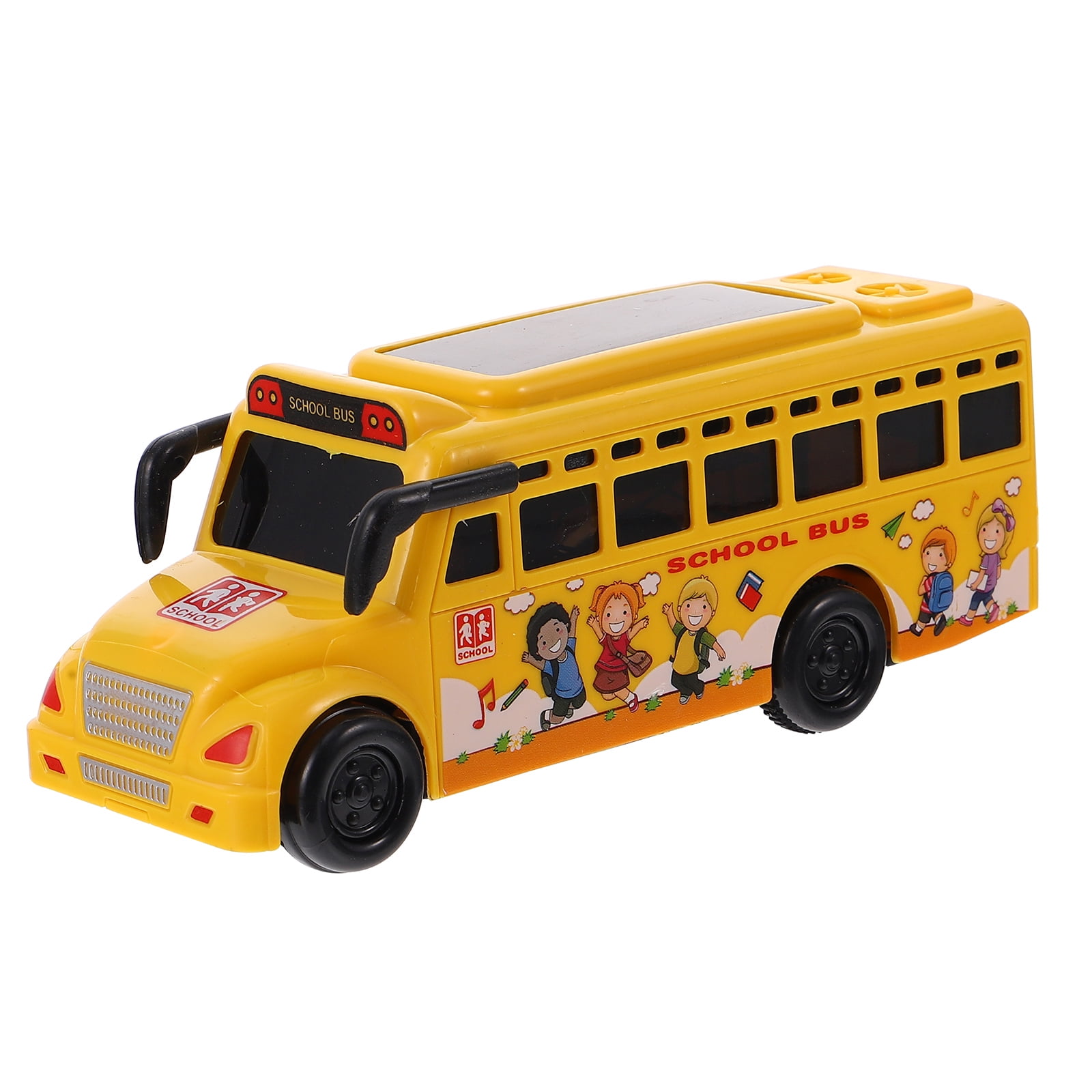 Baby Inertia Toys Creative Model Toy School Bus with Flashing Lights and Sounds for Baby Chirstmas Gift