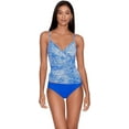 thumbnail image 4 of Lauren Ralph Lauren Women's Blue Underwire Tummy Control Tankini Top Size 8, 4 of 4