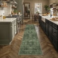 thumbnail image 4 of BERTHMEER 2x8 Runner Rug for Hallway Entryway Green Vintage Carpet Non-Slip Washable Soft Low Pile Traditional Oriental Distressed Throw Rug for Bedroom Bathroom Laundry, 4 of 5