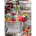 thumbnail image 5 of Outdoor Tablecloth with Umbrella Hole for Patio/Picnic/Party/Camping, Bohemia Floral Waterproof Table Cloth Round Cover Washable, Modern Rustic Poppies Flower Leaves Watercolor (Dia 60"), 5 of 9