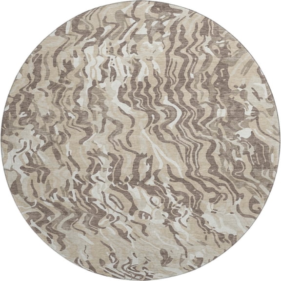 Dalyn Rugs Premium Machine Washable Mayfield AMF1038 Beige 8' x 8' Round Rug