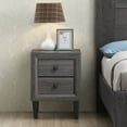 thumbnail image 4 of Costway Nightstand W/2 Drawers Multipurpose Retro Grey Bedside Table Fully Assembled, 4 of 12