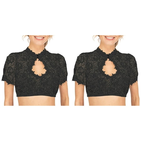 Wijhcboe 2 Pack Women Negligee Lingerie plus Size Sexy 1PC Underwire Lingerie Lace Push up Bras for Women Vest Women s Elegant Blouse Lingerie plus Black Blouse Lace Blouse For Oktoberfest Lingerie