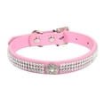 thumbnail image 2 of Rhinestone Dog Collar, Cute Dazzling Sparkling Soft Leather Dog Cat Rhinestone Collar Crystal Diamond Pet Dog Puppy Collar, 2 of 7
