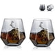 thumbnail image 1 of Diamond Whiskey Glasses 2 Pack Juice Glasses Tilt Scotch Whisky Glasses 300ml Whiskey Glasses Modern, 1 of 5