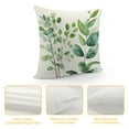 thumbnail image 4 of COMIO  Eucalyptus Leaves Pillow Covers Summer Spring Watercolor Sage Green Leaf Decorative Pillowcases Soft Outdoor for Sofa Couch Car Bedroom Home Decor, 4 of 5