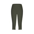 thumbnail image 5 of QUINDOS Womens Leggings Capri High Waist Athletic Compression Cropped Pants, 5 of 6