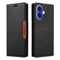thumbnail image 3 of Compatible WIth iPhone 16 Wallet Case,Magnetic Closure,Flip Folding Kickstand,With Card Slots,[RFID Blocking],With Shoulder Strap&Lanyard,PU Leather+TPU Shockproof Anti-fall Phone Case,Black, 3 of 9