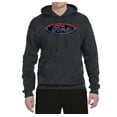 thumbnail image 2 of Red Blue and Black Ford Logo | Mens Cars and Trucks Hooded Sweatshirt Graphic Hoodie, Heather Black, 3XL, 2 of 3