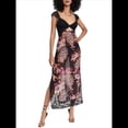 thumbnail image 1 of Vestidos Largos de Verano Y2K con Encaje, Retazos, , Estampado Floral, Escote Corazón, Espalda Descubierta y Abertura para Mujer Negro M, 1 of 7