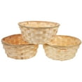 thumbnail image 4 of HERFIER 3Pcs Snack Storage Basket Bamboo Egg Basket Storage Holder Organizing Basket Handmade Basket 7.86x7.86x3.14in, 4 of 8