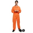 thumbnail image 1 of ReneeCho Men's Prisoner Costume Jail Bird, Orange, Small, 1 of 4