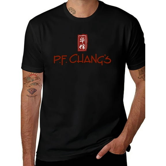 PF-restaurant-logo T-Shirts Graphic Shirt,Men's Women's T-Shirts Crew Neck Cotton T-Shirts Classic Basic Tees
