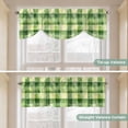 thumbnail image 6 of Green Plaids Tie Up Valance for Windows, Green Watercolor Grids Adjustable Rod Pocket Tie Up Valance Curtains Window Treatment for Kitchen Bathroom Bedroom 54 X 18 Inch, 6 of 9