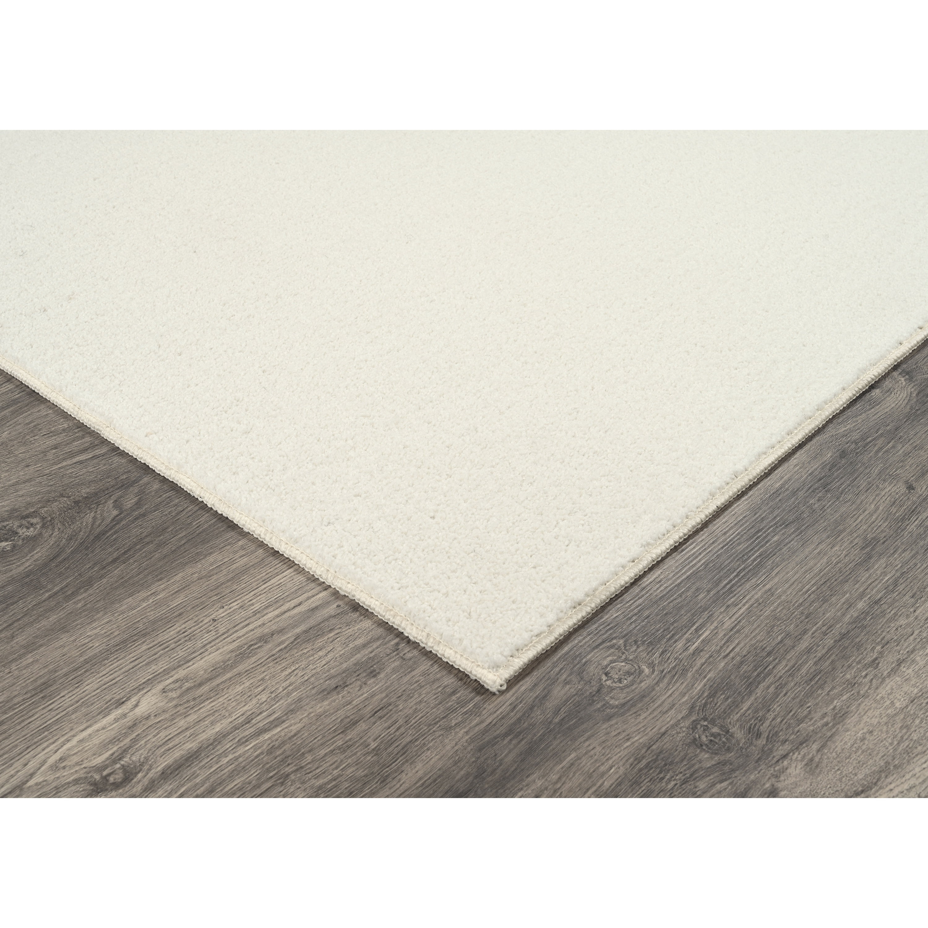 Garland Rug Clayton Plush White Basic Utility Indoor Area Rug, 5' x 7'