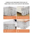 thumbnail image 6 of Vintage Botanical Wrap Around Bed Skirts for Queen Bed 18" Drop,Bed Skirt with Adjustable Elastic Belt Dust Ruffle Bed Valance for Bedroom Hotel Spring Floral Botterfly Summer Flower Bed Frame Cover, 6 of 7