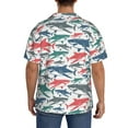 thumbnail image 3 of Kdxio Men'S Hawaiian Shirt For Men Short Sleeve Shirt Colorful Shark Summer Casual Holiday Beach Button Down T-Shirts, 3 of 5