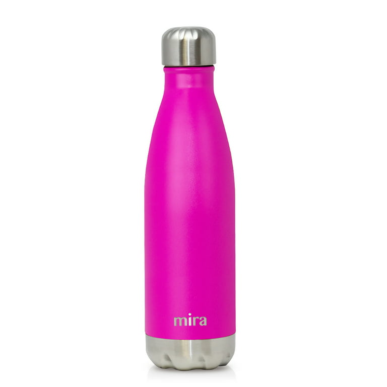 Visol Marina 16 oz. 2-Piece Pink Double Wall Water Bottle