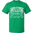 thumbnail image 2 of OXI T-Shirt - I Hate This Voice In My Head, Basic Casual T-Shirt for Men's and Women Fleece T-Shirt Short Sleeve - Irish Green Large, 2 of 3