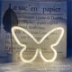 thumbnail image 3 of Decoración de la pared del dormitorio Luz de neón de mariposa, 23 cm * 18,5 cm * 2,5 cm Lámpara de arte de neón de mariposa Decoración de fiesta de cumpleaños de boda en casa para niñas 2 Blanco cáli, 3 of 5