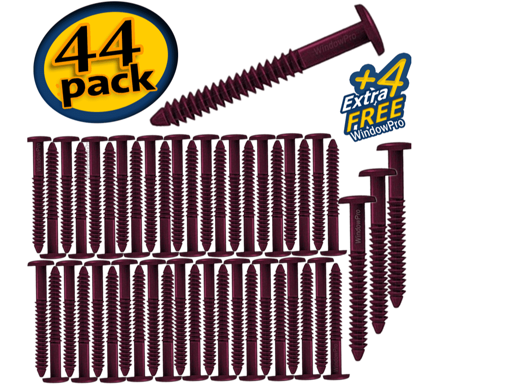 Window Shutters Panel Peg Lok Pin Screws Spikes 3 inch 48 Pack