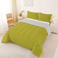 thumbnail image 3 of Castle Fairy Geometric Vertical Strip King Size Comforter Sets 3pcs,Minimalist Line Texture Comforters King Size,Bright Yellow Charcoal Gray,Reversible,1 Comforter and 2 Pillowcases, 3 of 6