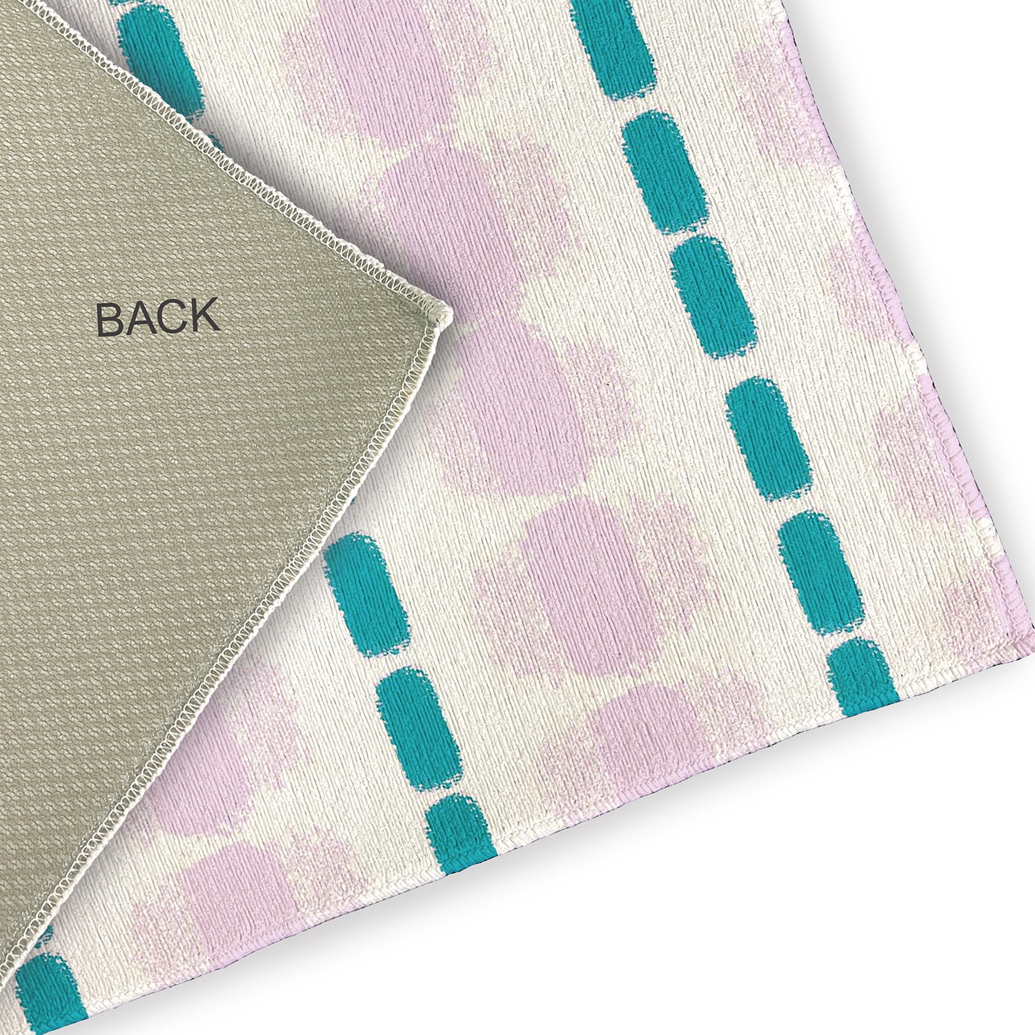 Simply Daisy 3' x 5' Purple-Blue Watercolor Stripe Spring Chenille Indoor/Outdoor Rug