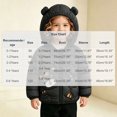 thumbnail image 3 of Spazoro Toddler Girls Hooded Puffer Jacket, Zip Up Animal Print Long Sleeve Soft Lightweight Warm Winter Outerwear for Little Girls Black Size 5-6, 3 of 9