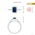 thumbnail image 4 of ANGARA Natural 1.05 ct Blue Sapphire Engagement Ring with Diamond Halo in 14K White Gold for Women (Size-7x5mm) | September Birthstone, Anniversary, Jewelry Gift for Women | Natural Sapphire Ring, 4 of 9