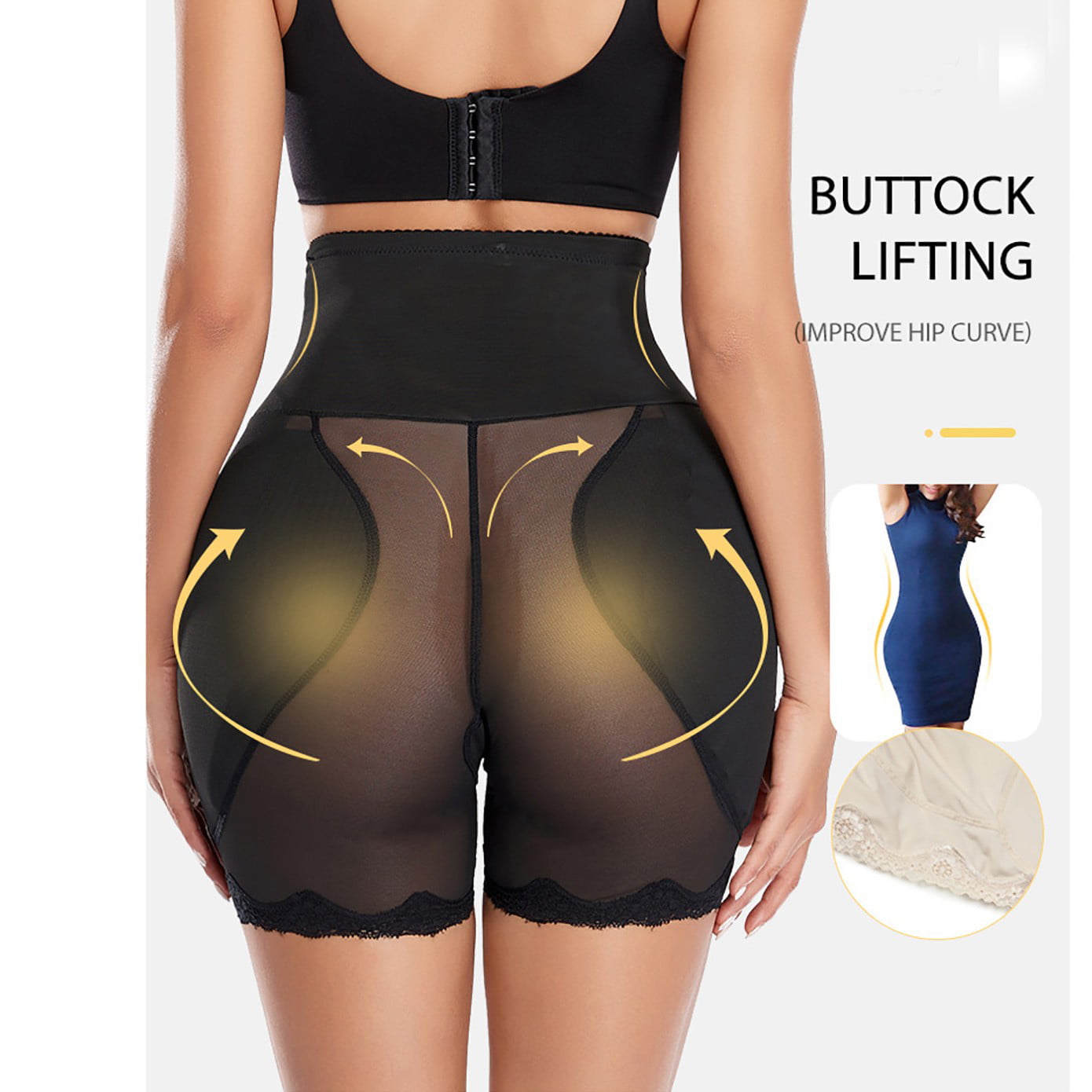 Hip Up Padded Enhancer For Women Shapewear Hip Enhancer Butt And Hip Padded  Underwear 