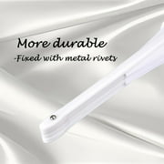 2 Pack Large Folding Hand Fan,white Chinese Kung Fu Tai Chi Fan Nylon-Cloth Fan for Men and Women Performance, Dance, Decorations, Festival, Gift (Folding Fan white 2p)