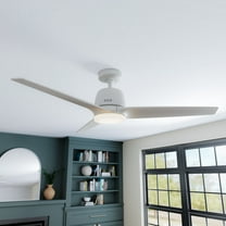 Hunter - Malden Indoor Ceiling Fan With Light, Remote, 52-inch, Matte White, Casual-style, 3-speed WhisperWind Motor, 53547, for Living Rooms, Bedrooms