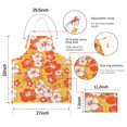 thumbnail image 7 of Pioneer Flower Floral Print Pattern Apron-Garden Aprons for Women with Pockets-Cotton Linen Waterproof Kitchen Cooking Gardening Aprons Adjustable for Kitchen,Cooking,BBQ and Salon 33x27 Inch, 7 of 7