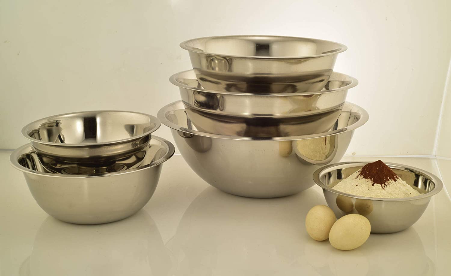 AVADOR Premium Stainless Steel German Mixing Bowls, Set of 4