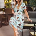 thumbnail image 3 of Easygdp Cute Pug Dogs para Vestido Transpirable de Mujer, Vestido Suelto de Manga Corta con Pliegues y Bolsillos para el Verano, 3 of 6