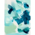 thumbnail image 2 of Barnes, Victoria 19x24 White Modern Wood Framed Museum Art Print Titled - Teal Composition II, 2 of 4