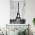 thumbnail image 4 of Eiffel Tower Tapestry, Greyscale Monument Old Times Vintage Image, Wall Hanging for Bedroom Living Room Dorm Decor, 40W X 60L Inches, Dark Grey Pale Taupe and Pale Grey, by Ambesonne, 4 of 5