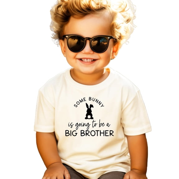 Some Bunny is Going to be a Big Brother Shirt for Boys Easter Pregnancy Announcement Tee for Kids Natural Shirt 2T