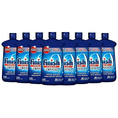 Finish Jet-Dry Rinse Aid, Dishwasher Rinse Agent & Drying Agent 8.45 oz ( pack of 8)
