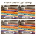 thumbnail image 7 of ODIKA Whimsical Checkered Stripe Maximalist Contemporary Funky Plush for Dining Room, Under Table, Office, Non-Slip Chair-Friendly Floor, 7 of 7