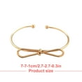 thumbnail image 4 of Linyer Arm Cuff Metal Jewelry Exquisite Women Armband Body Adornment Hand Ornament Arms Bracelet with Simple Shape for Gift Decor Bowknot, Golden, 4 of 5