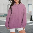 thumbnail image 2 of LowProfile Women's Sweatshirts Winter Fall Clothes Long Sleeve Hoodies Oversized Fleece Shirts With Pocket Pullover Sweaters Outfits Casual Tops Hot Pink L, 2 of 5