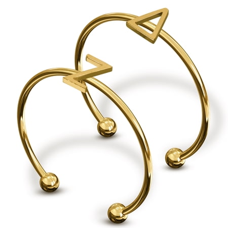 Sorority Shop Delta Zeta Stacking Ring Set - Adjustable Rings with 18k Gold Plating
